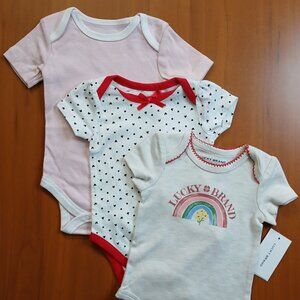 3pc Girl Bodysuits Bundle - 0/3M